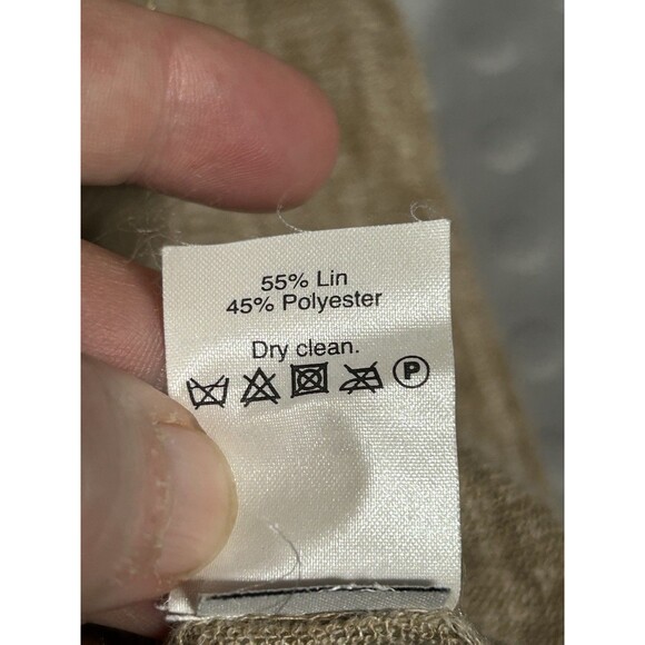 J CREW WOMEN'S TAN BEIGE MARLED LINEN BLEND ZIP UP CARDIGAN JACKET SWEATER S - Picture 10 of 11